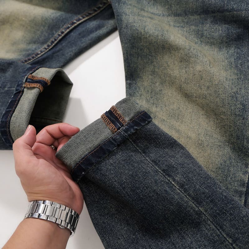 Quần jean DEFOXX wash rêu 250531 là mẫu quần jean nam thời thượng