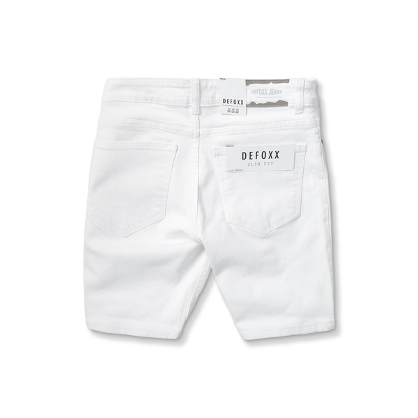 Quần short jean Defoxx màu trắng là item không thể thiếu trong tủ đồ nam