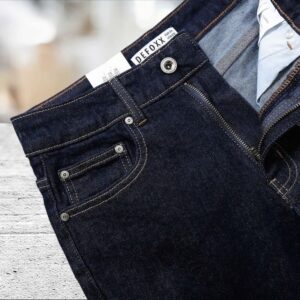 Quần short jean defoxx xanh trơn