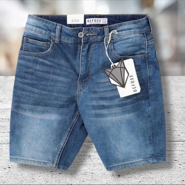 Quần short jean defoxx wash đá - Ảnh 3