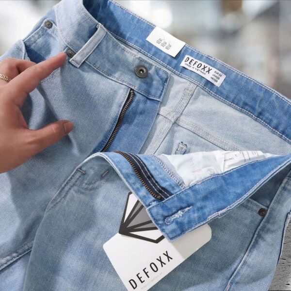 Quần short jean defoxx wash bạc - Ảnh 5