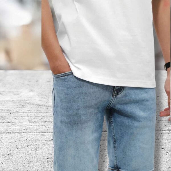 Quần short jean defoxx wash đá - Ảnh 8
