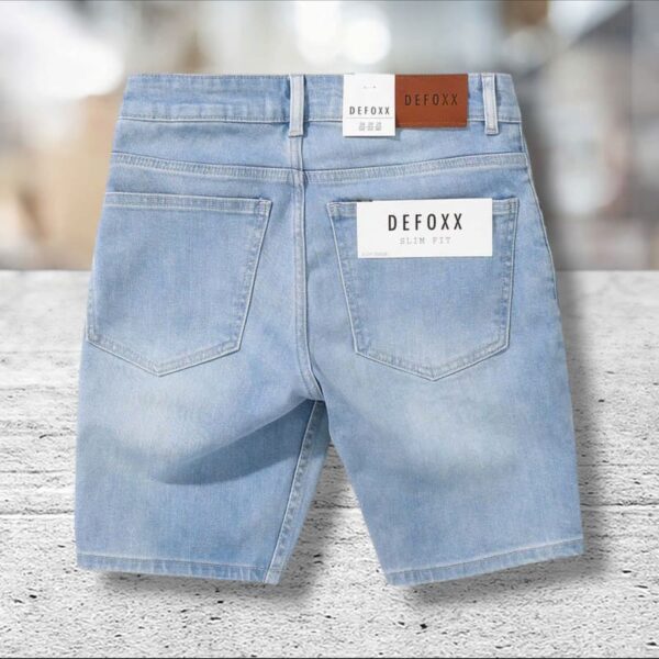 Quần short jean defoxx wash bạc - Ảnh 3