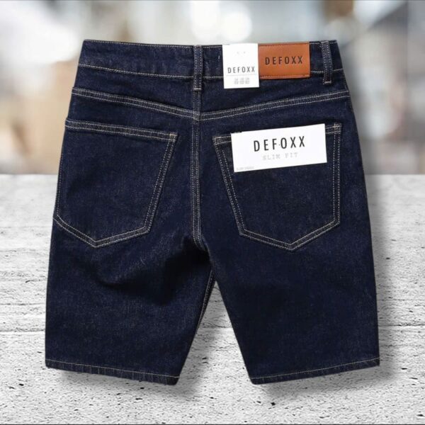 Quần short jean defoxx xanh trơn - Ảnh 2
