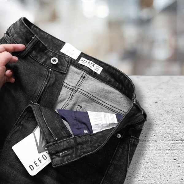 Quần short jean defoxx đen wash - Ảnh 2