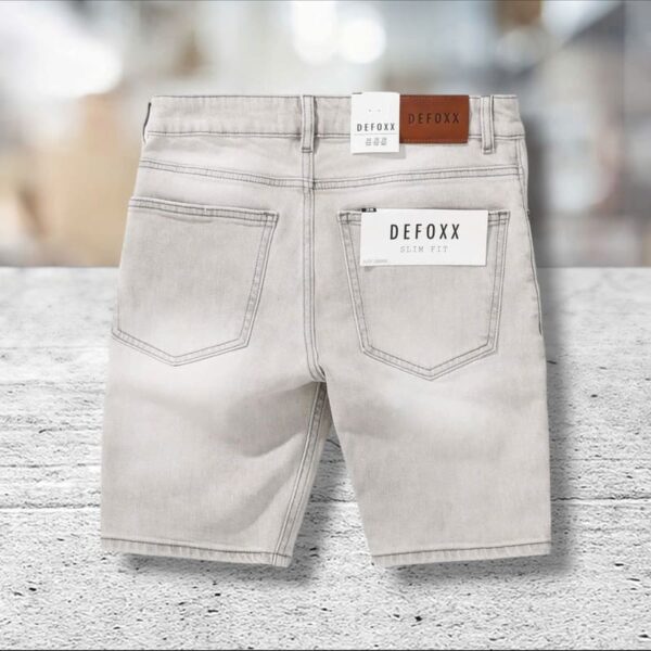 Quần short jean defoxx wash xám - Ảnh 3