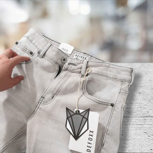 Quần short jean defoxx wash xám - Ảnh 2