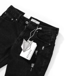 Quần short jean defoxx đen rách