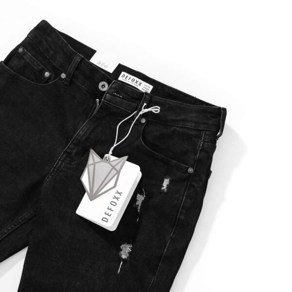 Quần short jean defoxx đen rách