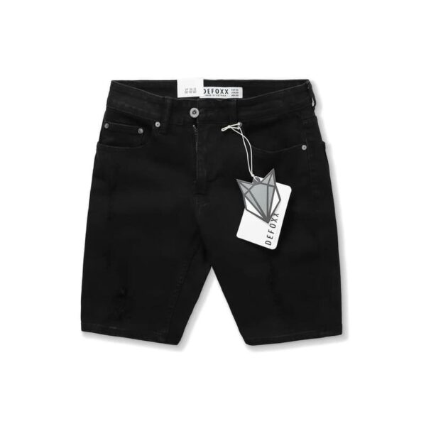 Quần short jean defoxx đen tuyền - Ảnh 3