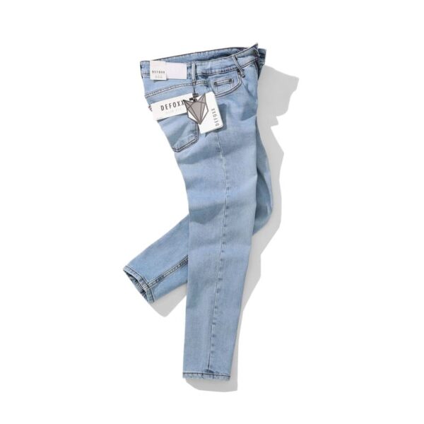 Quần jean DEFOXX xanh bạc 250601 - Ảnh 2