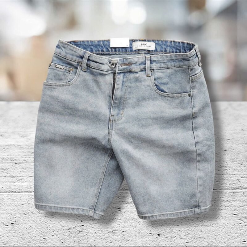 Quần short jean BTM cotton không giãn 3 màu - Ảnh 6