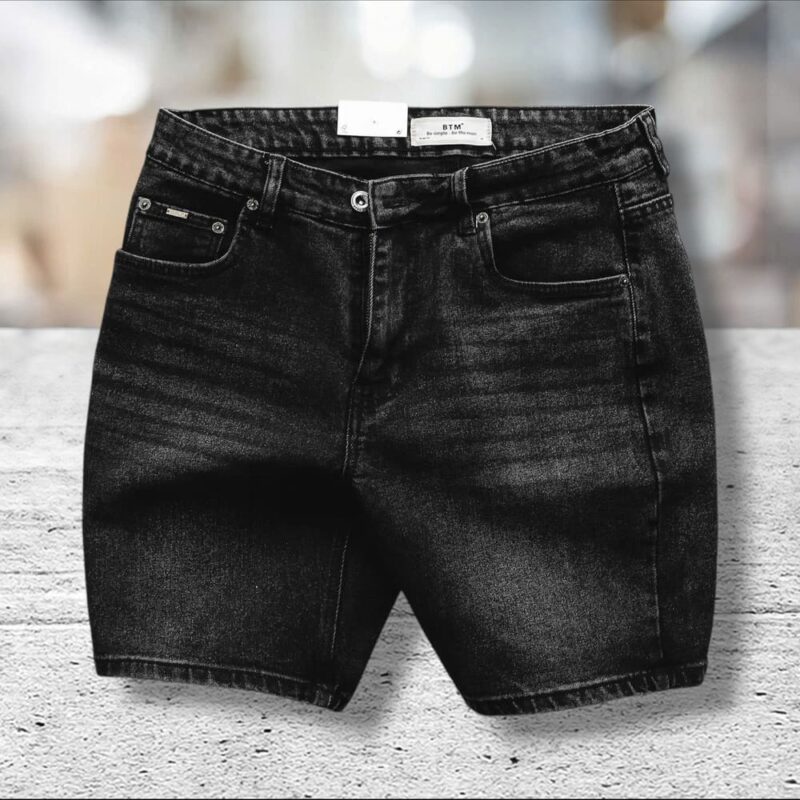 Quần short jean BTM cotton không giãn 3 màu - Ảnh 5