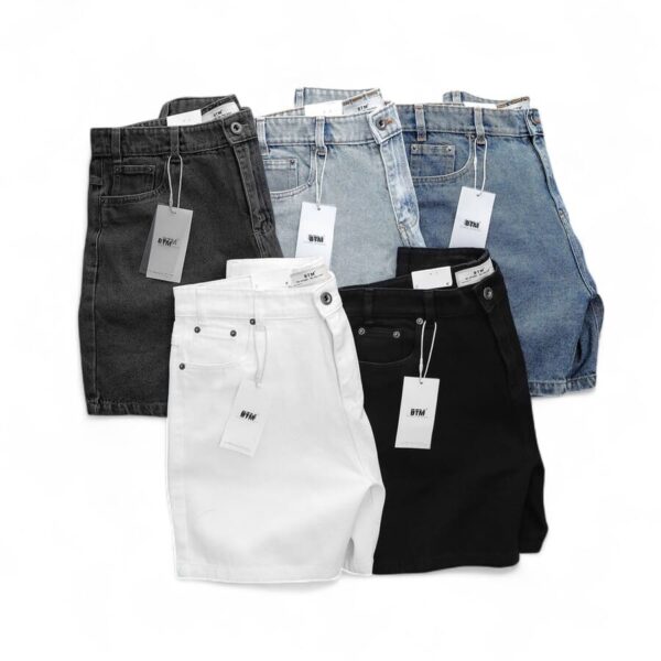 Quần short jean BTM cotton không co giãn - Ảnh 5