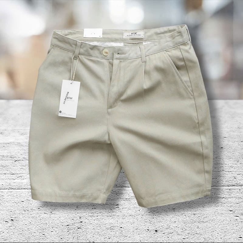 Quần short kaki BTM màu kem