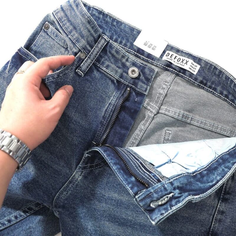 Quần jean Defoxx wash đá 250710 ôm co giãn nhẹ - Ảnh 5