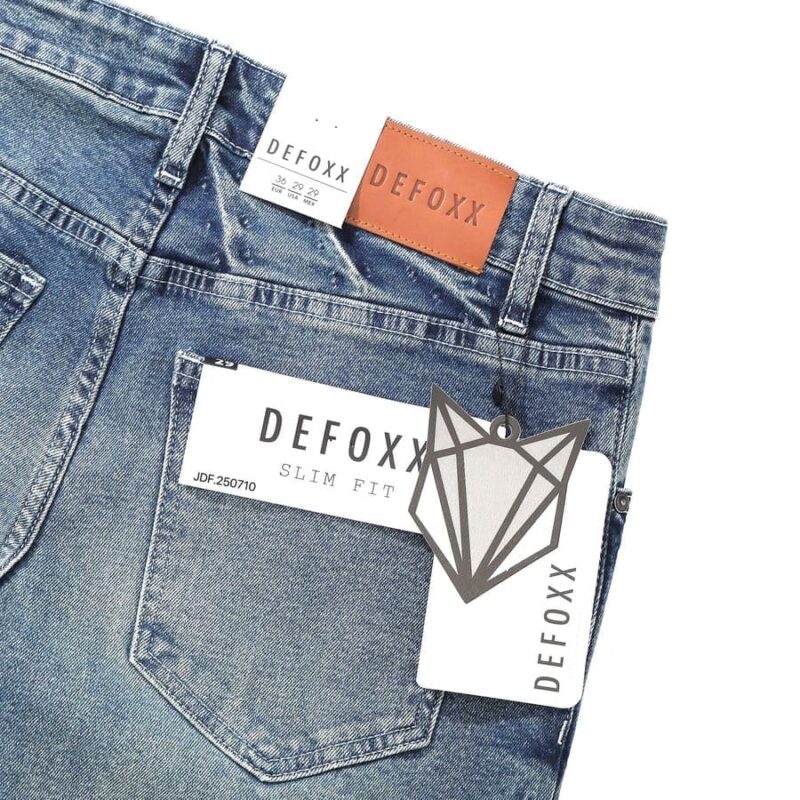 Quần jean Defoxx wash đá 250710 ôm co giãn nhẹ - Ảnh 3