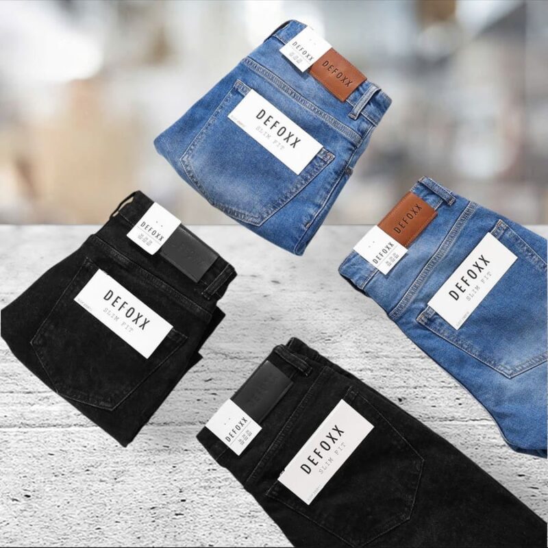 Quần short jean Defoxx rách wash xanh co giãn - Ảnh 4