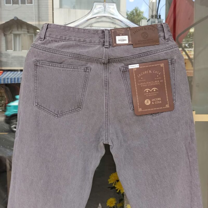 Quần jean jacobs cole màu xám ống suông không co giãn - Ảnh 5