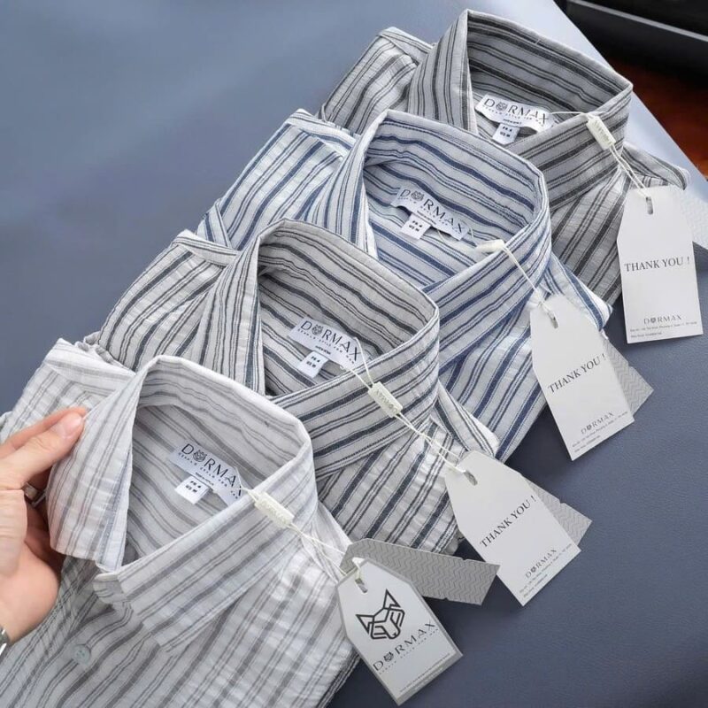 Sơ mi sọc Dormax ngắn tay